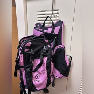 EUC~ Orion Packs Women's Archer Back Country Ski Pack, Black/Powder Purple, S/M